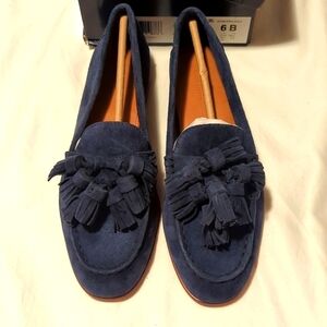 Polo Ralph Lauren Ashtyn Indigo blue reverse suede loafers Size 6 B.